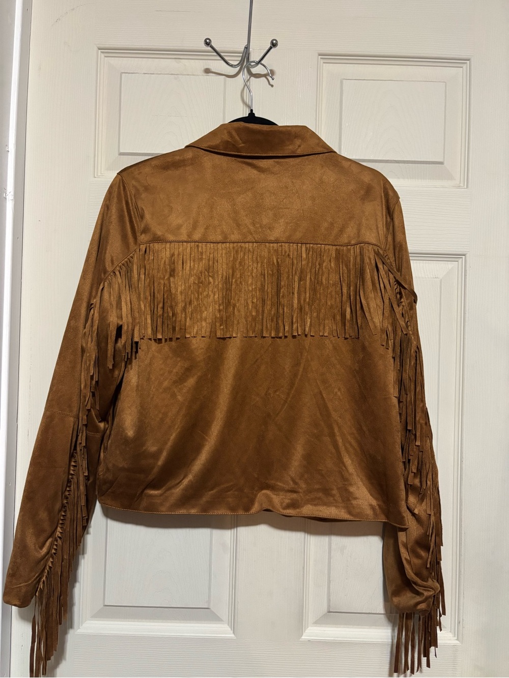Universal Thread Fringe Suede-Look Western Jacket - Brown